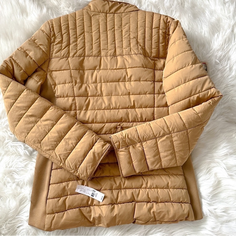 Women’s Jackets | New York and Company Quilted Tan Jacket - Picture 6 of 9